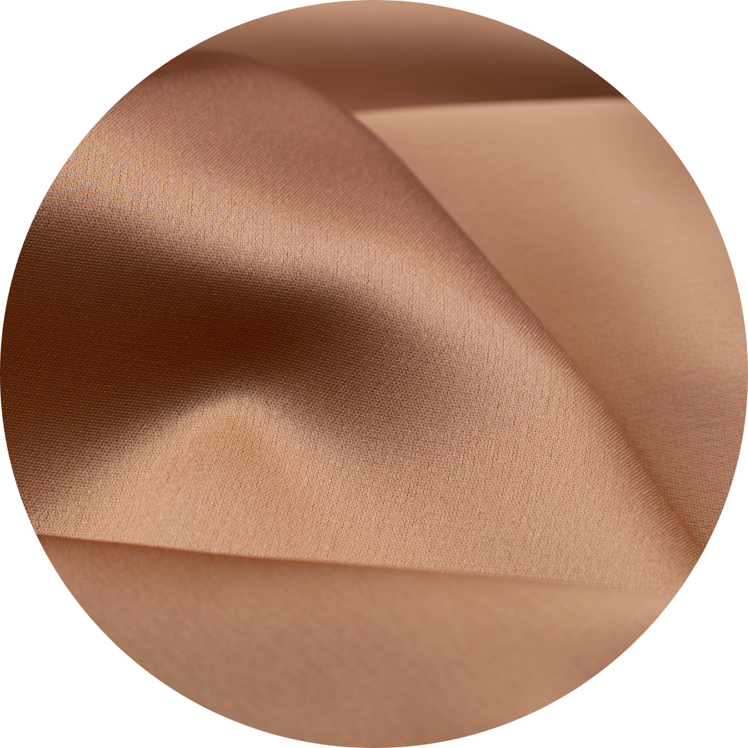 caramel colored silky fabric
