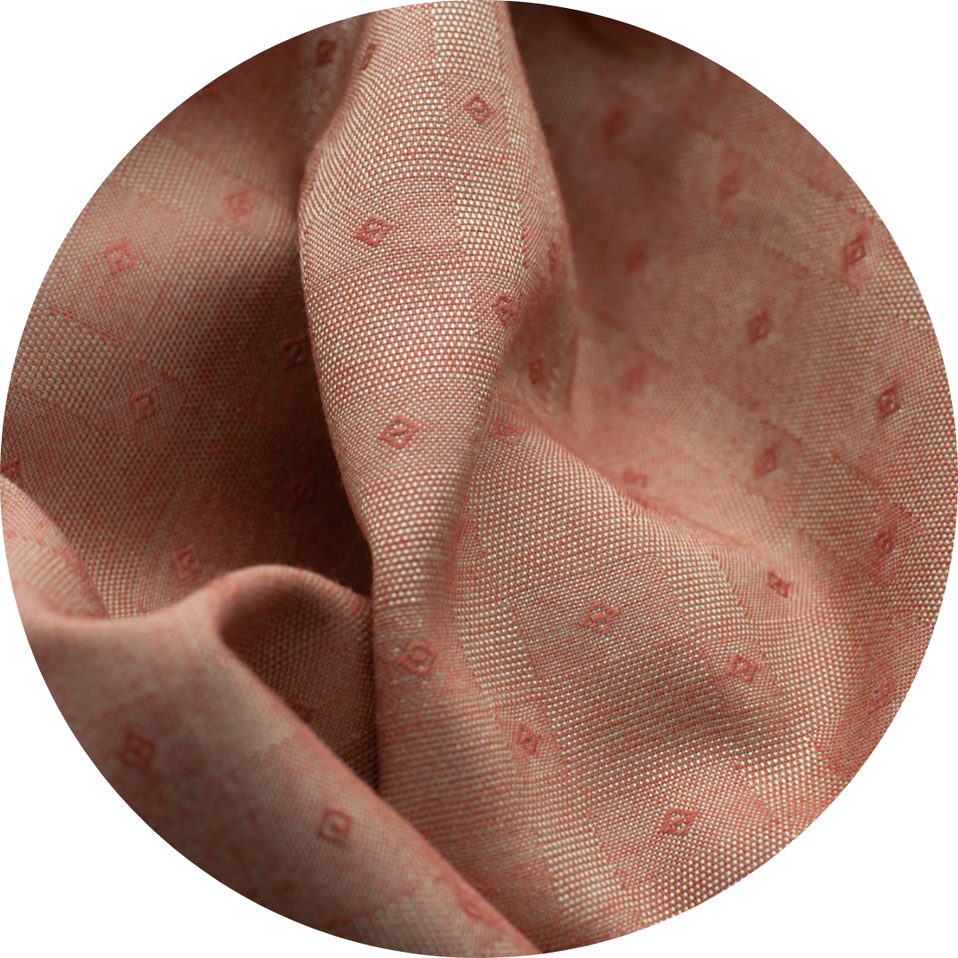 red and gold jacquard fabric with diamond design