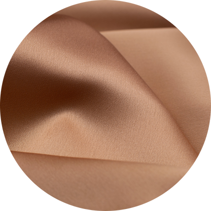 caramel colored silky fabric