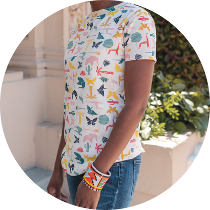 woman with t-shirt and jeans