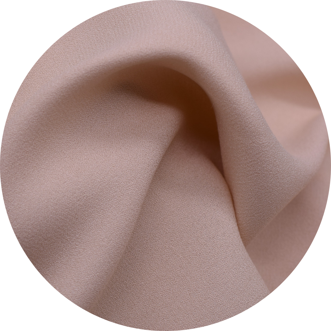 tan crepe fabric